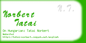 norbert tatai business card